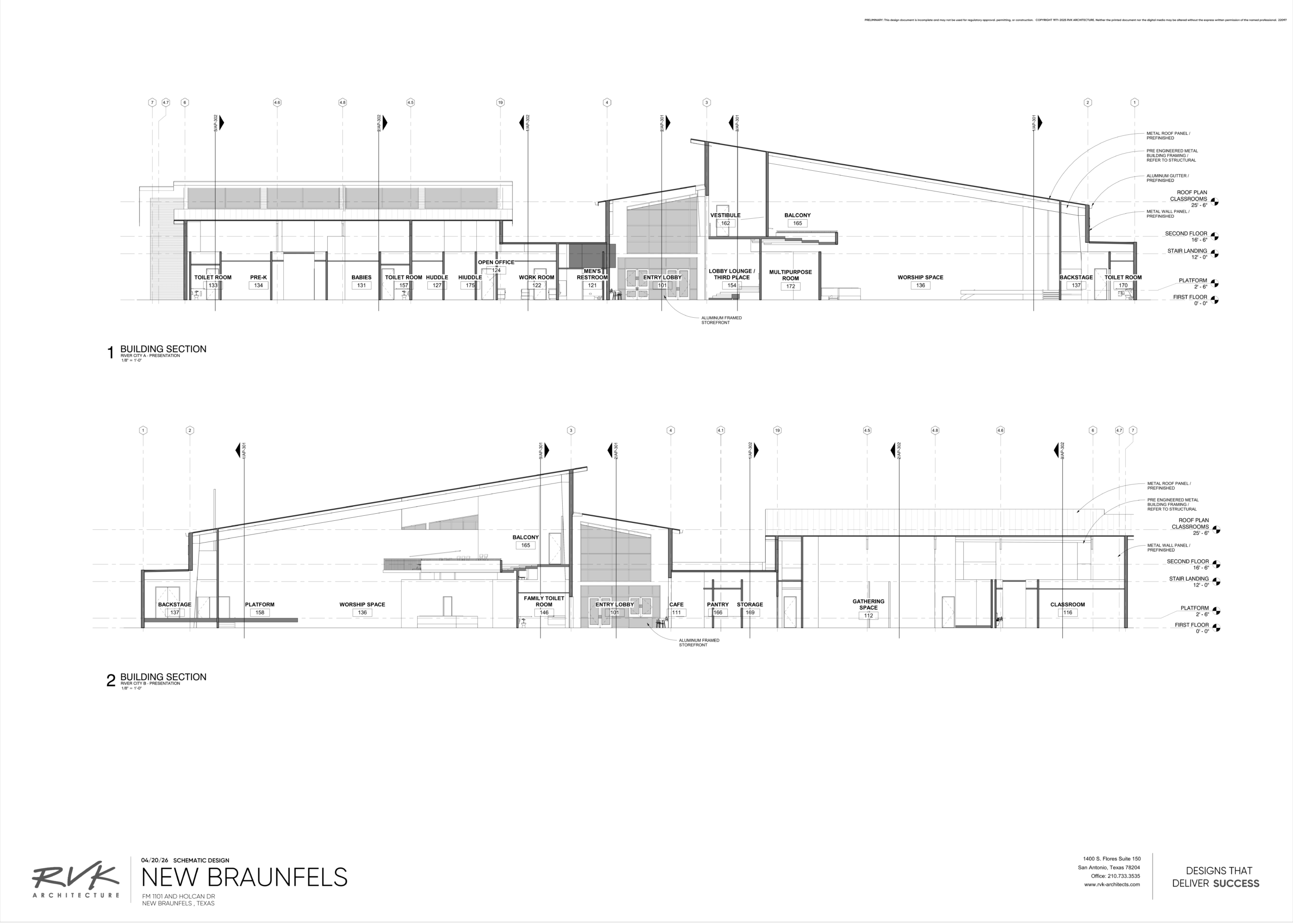 Building Sections — Full Building